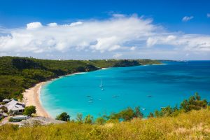 Beautiful view from above Crocus Bay in Anguilla, BWI.