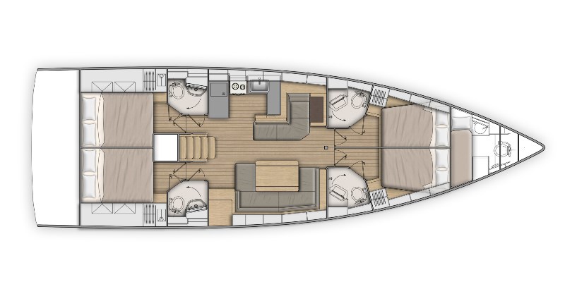 Navalia - Imbarcazione Oceanis 51.1 – 4+1 cab. 13