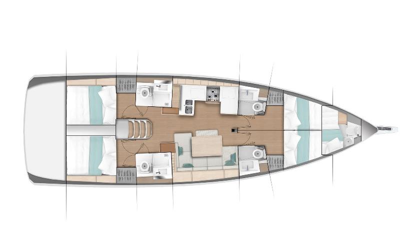 Navalia - Imbarcazione Sun Odyssey 490 – 4+1 cab. 13