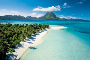 Enjoy time on our private beach in Bora Bora.