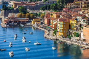 Boats in the bay of Villefranche Sur Mer