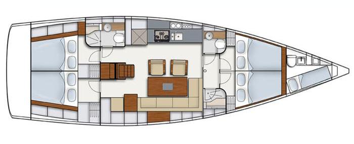 Navalia - Imbarcazione Hanse 495 – 4+1 cab. 12