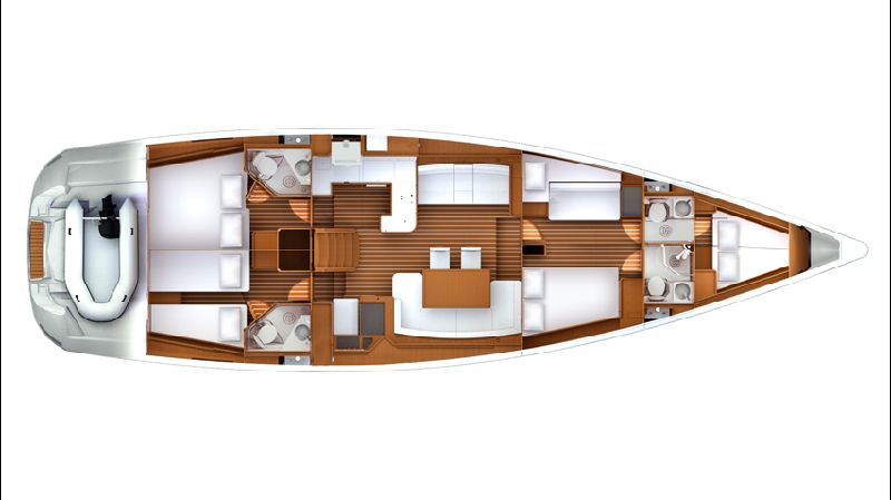 Navalia - Imbarcazione Jeanneau 57 – 5 cab. con 4 wc 11